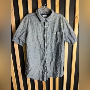 Columbia Men’s Large Gray Button Up Short Sleeve
